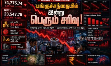 பங்குச்சந்தையில் பெரும் சரிவு.. ஒரே நாளில் முதலீட்டாளர்களுக்கு ₹6 லட்சம் கோடி இழப்பு!