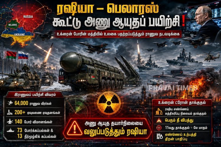 உக்ரைன் போருக்கு மத்தியில் ரஷியா – பெலாரஸ் கூட்டு அணு ஆயுதப் பயிற்சி!