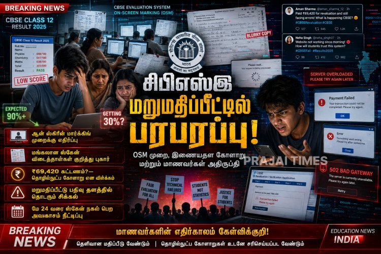 சிபிஎஸ்இ முடிவால் மாணவர்கள் அதிர்ச்சி.. ரூ.69,420 மறுமதிப்பீட்டு கட்டண தகவல் வைரல்!
