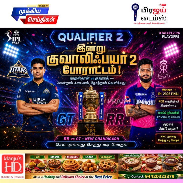 ஐபிஎல் குவாலிஃபயர் 2 இன்று.. ஃபைனல் கனவை நனவாக்கப் போவது ராஜஸ்தானா? குஜராத்தா?