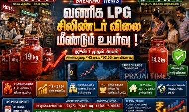 வணிக LPG சிலிண்டர் விலை உயர்வு.. ஜூன் 1 முதல் புதிய கட்டணம் அமல்!