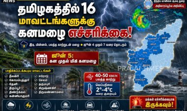 தமிழகத்திற்கு மழை அலர்ட்! இன்று 16 மாவட்டங்களில் கனமழை.. 4 நாட்களுக்கு வானிலை எச்சரிக்கை
