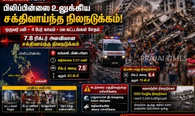 பிலிப்பின்ஸில் சக்திவாய்ந்த நிலநடுக்கம்: கட்டடங்கள் இடிந்து ஒருவர் பலி, பலர் காயம்