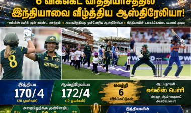 எல்லிஸ் பெர்ரி - ஆஷ்லே கார்ட்னர் அதிரடி... இந்தியாவை வீழ்த்தி அரையிறுதிக்கு முன்னேறிய ஆஸ்திரேலியா!