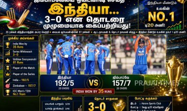 ஜிம்பாப்வேயை 3-0 என ஒயிட்வாஷ் செய்த இந்தியா! 15 வயது வைபவ் சூர்யவன்ஷி மீண்டும் அபார அரைசதம்