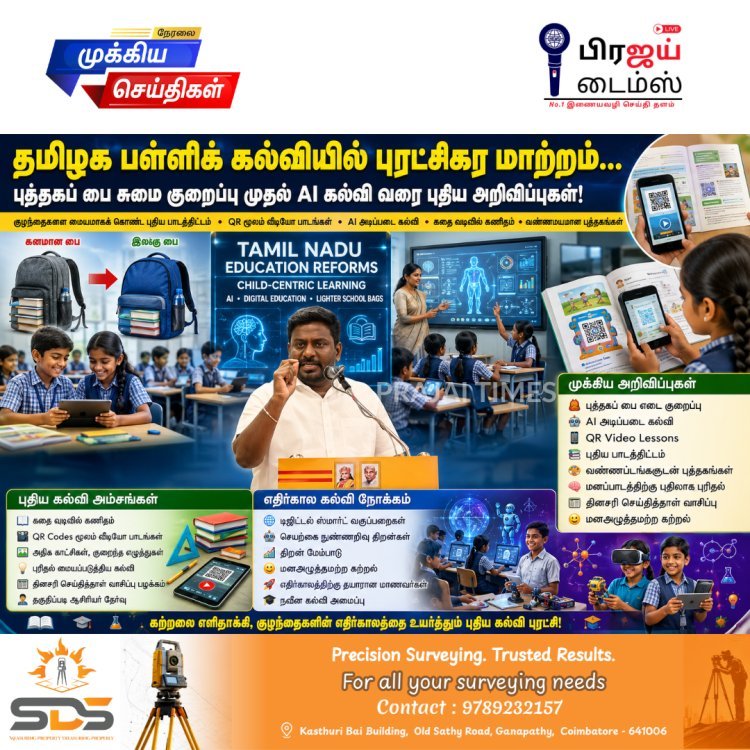 தமிழக பள்ளிகளில் புத்தகப் பை சுமை குறையும்... ஏஐ கல்வியுடன் புதிய பாடத்திட்டம்: அமைச்சர் ராஜ்மோகன் அறிவிப்பு!