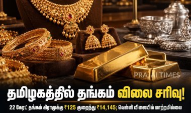 தங்கம் விலை இன்று குறைந்தது! 22 கேரட் ஒரு கிராம் ₹14,145 – வெள்ளி விலையில் மாற்றமில்லை